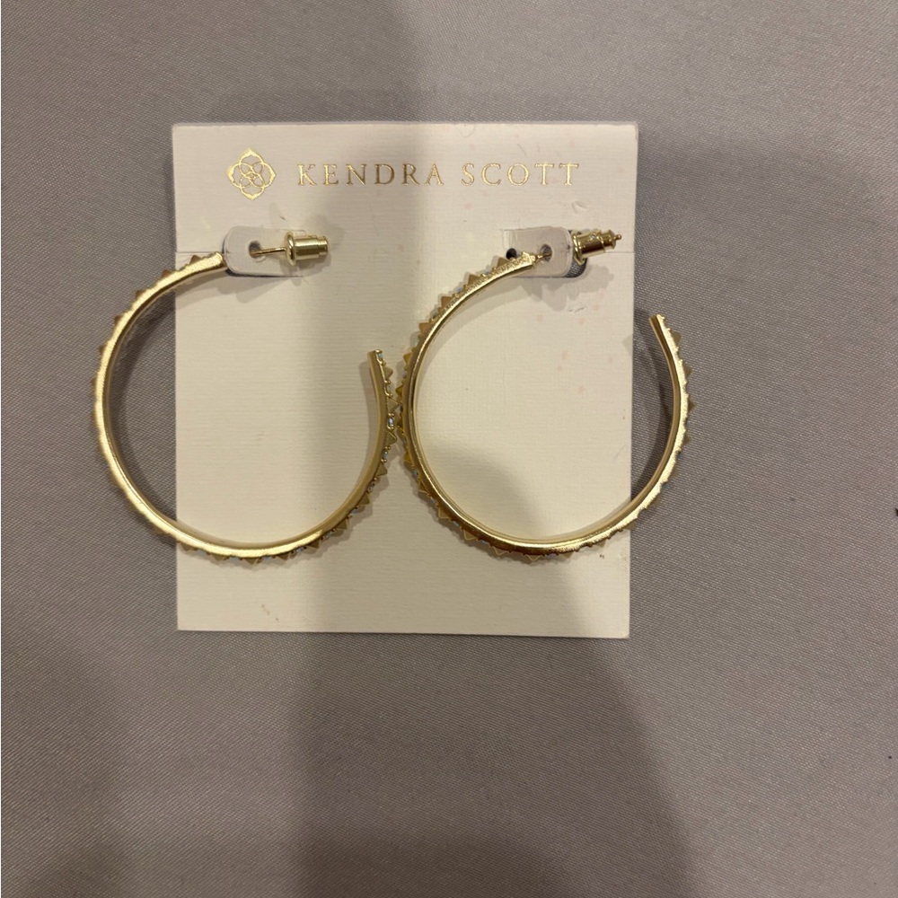 Kendra Scott Textured Gold Hoop Earrings